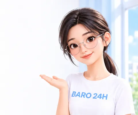 휴대폰을 보며 미소 짓는 여성 3D 인물